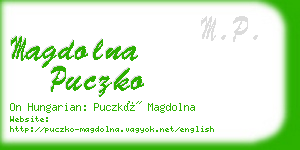 magdolna puczko business card